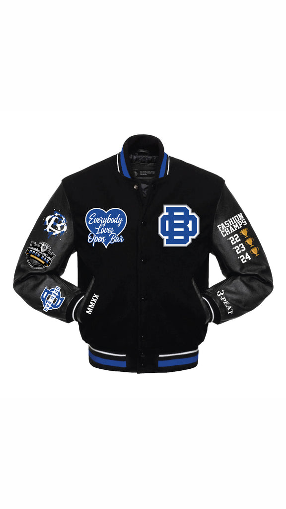 Upperclassman Varsity Jacket (Black/Blue)