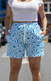 Linear Shorts (Turquoise)