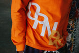 Omitted Long Sleeve T-Shirt (Orange/Cream)