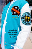 ***PRE-SALE*** Limited Edition Sophomore Sensation Varsity Jacket (Turquoise/White)