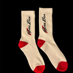 Calligraphy Socks (White/Red)