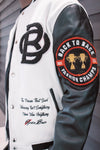 Sophomore Sensation Varsity Jacket (White/Black)
